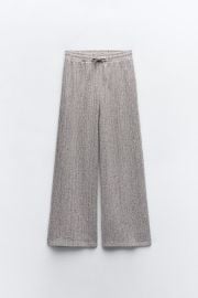 Textured Wide Leg Pants at Zara