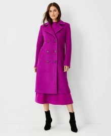 Textured Wool Blend Double Breasted Coat at Ann Taylor