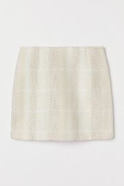 Textured-weave Skirt - Light beige - Ladies HampM US at H&M