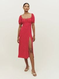 Teyana Dress - Short Sleeve Midi Reformation at Reformation