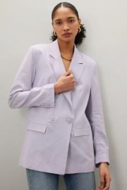 Thakoon Collective Linen Blazer in Lilac at Rent the Runway