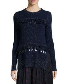 Thakoon Sequined Fringe Shimmer Sweater at Bergdorf Goodman