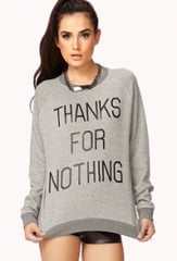 thanks for nothing shirt