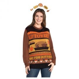 Thanksgiving Leftovers Are For Quitters Ugly Sweater at Home Depot