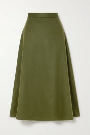 The Ada herringbone camel hair midi skirt at Net a Porter