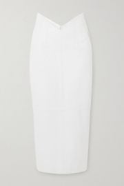 The Attico - Butterfly bow-detailed leather midi skirt at Net A Porter