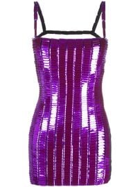 The Attico Crystal open-back Minidress - at Farfetch