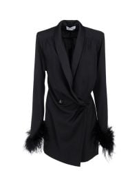 The Attico Feather Cuff Mini Blazer Dress at Cettire