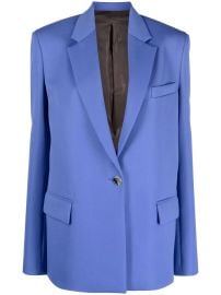 The Attico Oversized Single Breasted Blazer in Violet at Farfetch