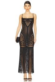 The Attico Sleeveless Midi Dress In Black at Revolve