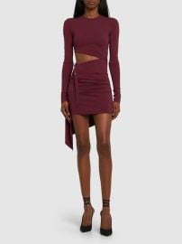 The Attico Stretch jersey cutout l s mini dress at Luisaviaroma