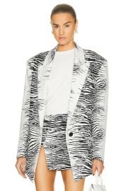 The Attico Zebra print single breasted blazer at Forward