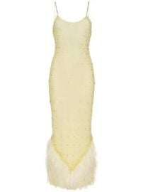 The Attico feather hem slip dress feather hem slip dress at Farfetch