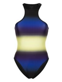 The Attico ombr-print Swimsuit Blue at Farfetch