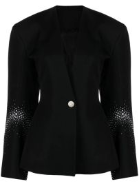 The Attico rhinestone-embellished Wool Blazer - at Farfetch