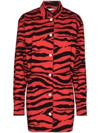 The Attico zebra-print Mini Shirtdress - Farfetch at Farfetch