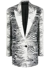 The Attico zebra-print single-breasted Blazer - at Farfetch