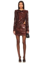 The Bar Rowan Dress in Hot Chocolate at Revolve