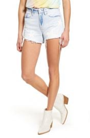 The Barrow Allstar Patch High Waist Denim Shorts at Nordstrom