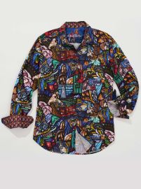 The Basilica Stained Glass Sport Shirt in Multi by Robert Graham at Robert Graham