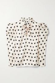 The Big Dream polka-dot satin pussy-bow blouse at Net a Porter