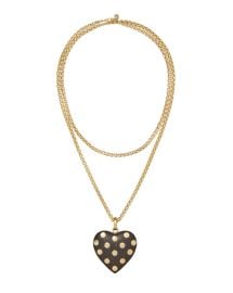 The Big Studded Wood Heart Pendant at Roxanne Assoulin