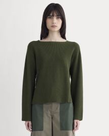The Boatneck Top in Everyday Cotton Dark Green Everlane at Everlane
