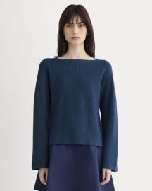 The Boatneck Top in Everyday Cotton Deep Lazuli Blue Everlane at Everlane