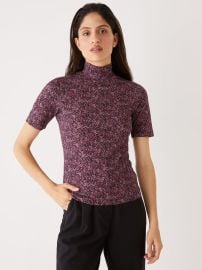 The Botanical Short Sleeve Mockneck in Maroon rednbsp Frank And Oak USA at Frank And Oak