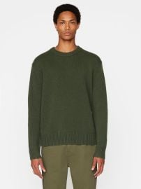 The Cashmere Crewneck Sweater -- Military Green FRAME at Frame