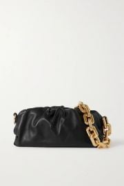 The Chain Pouch Gathered Leather Clutch by Bottega Veneta at Net A Porter