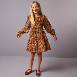 The Children s Place Girls Floral Smocked Dress in brown at J. Crew
