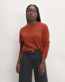 The Classic Crew in Cashmere Rusted Red Everlane at Everlane
