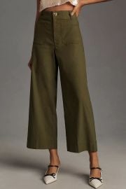 The Colette Cropped Wide Leg Pants By Maeve4 at Anthropologie