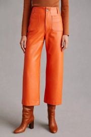 The Colette Faux Leather Pants at Anthropologie