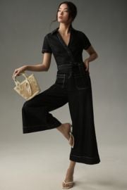 The Colette Wrap Jumpsuit By Maeve Denim Edition at Anthropologie