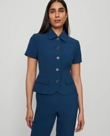 The Collared Jacket in Fluid Crepe at Ann Taylor
