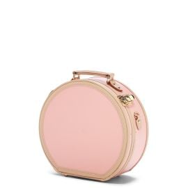 The Correspondent Hatbox Pink Round Hat Box Luggage Trunk Suitcase at Steamline Luggage