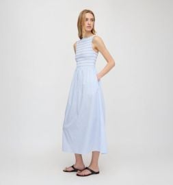 The Cosima Nap Dress in BlueWhite Stripe Over The Moon at Over The Moon