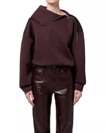 The Coyle Zip Shoulder Neoprene Sweatshirt at Bloomingdales