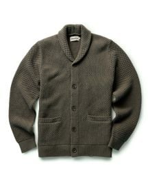 The Crawford Mens Cardigan Sweater in Fatigue Olive Taylor Stitch at Taylor Stitch