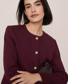 The Crew Neck Jacket in Ponte at Ann Taylor