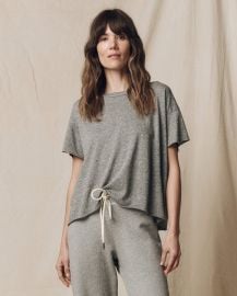 The Crop Tee. Solid -- Heather Grey at The Great.
