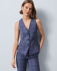 The Cutaway Vest in Plaid at Ann Taylor