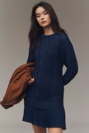 The Delphine Sweater Twofer Mini Dress at Anthropologie