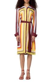 The Diane Stripe Long Sleeve Jersey Shirtdress at Nordstrom