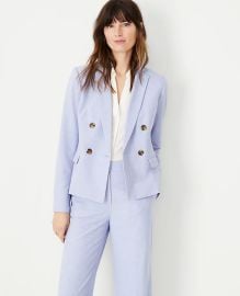 The Double Breasted Blazer in Cross Weave at Ann Taylor