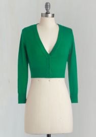 The Dream of the Crop Cardigan in Kelly Green at ModCloth