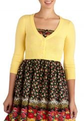 The Dream of the Crop Cardigan in Lemon at ModCloth