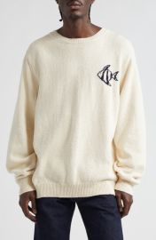 The Elder Statesman Deep Sea Cotton Crewneck Sweater at Nordstrom